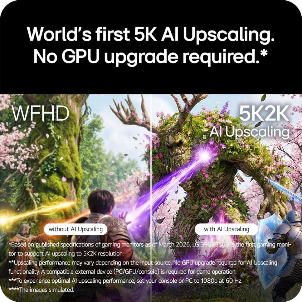 Monitor LG 39 polegadas UltraGear OLED 39GX950B 5K2K Dual Mode 165Hz FHD 330Hz 0,03ms GtG NVIDIA