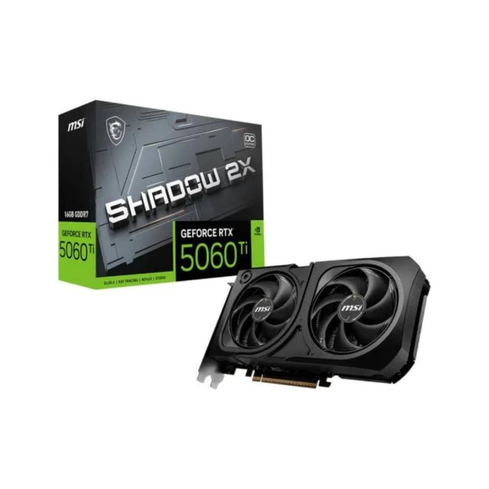 Placa de Vídeo MSI GeForce RTX 5060 TI Shadow OC PLUS 2X 16GB Ray Tracing