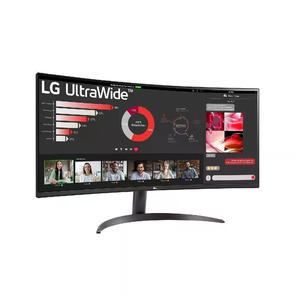 Monitor LG UltraWide Curvo 34U620B Tela 34 pol. VA QHD 2K Curvatura 1800R 144Hz nativo HDR10