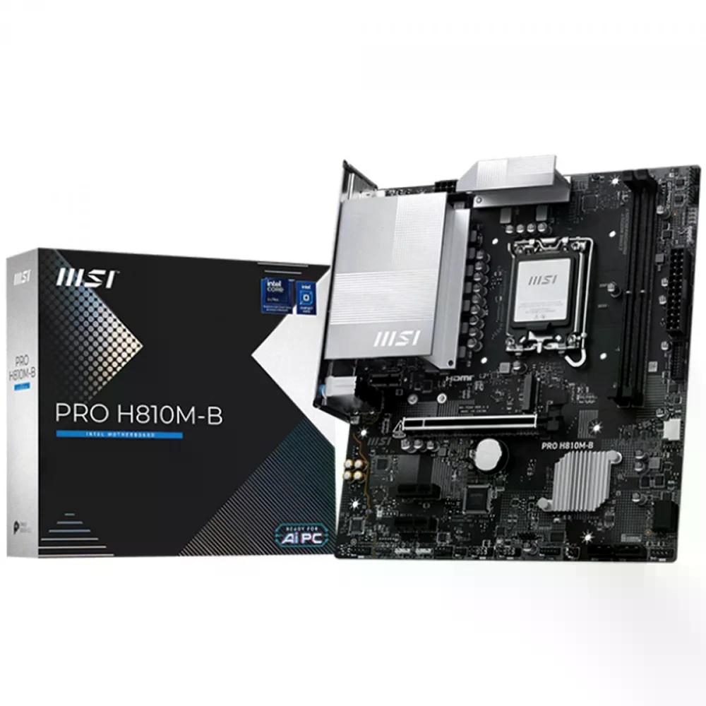 Placa Mãe MSI PRO H810M B LAN 2,5G PCIe 5.0 para Intel Core Ultra