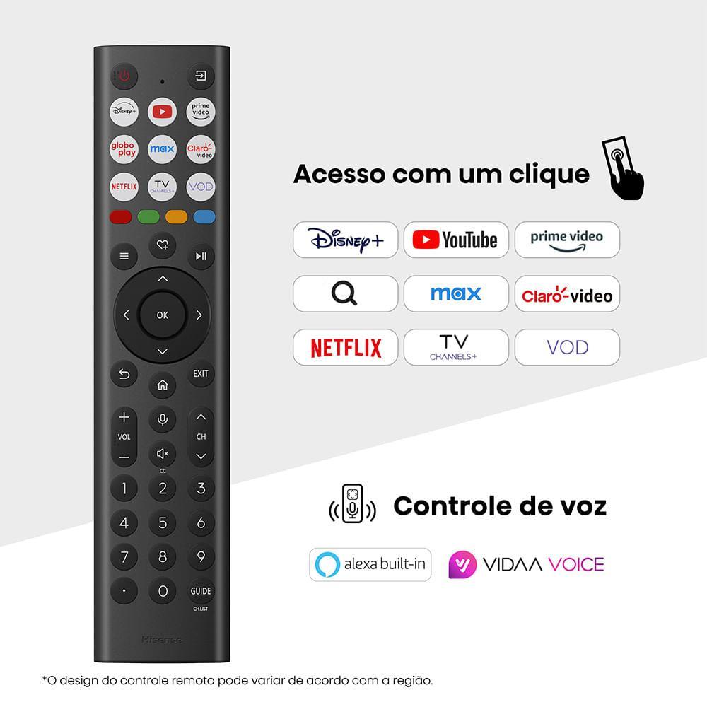 SMART TV 65” 4K UHD HISENSE QLED 65Q6QV