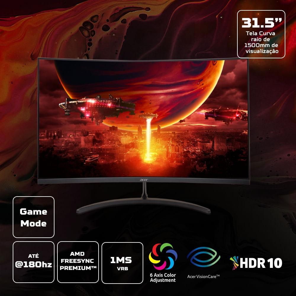 MONITOR ACER 31,5" CURVO EDT320Q 180H 1M