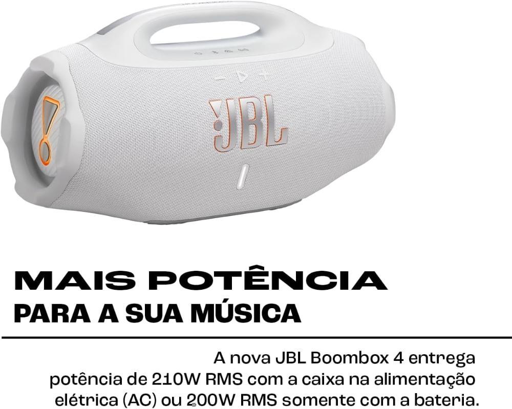 CAIXA SOM JBL BOOMBOX 4 BLUETOOTH BRANCA