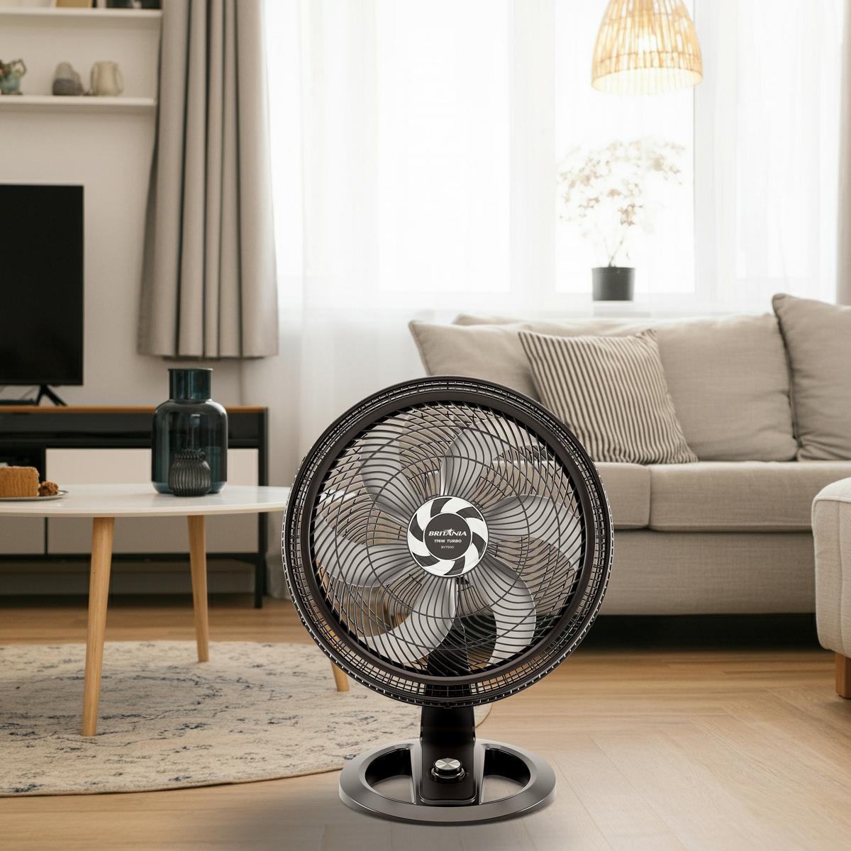 Ventilador Britânia 2 em 1 BVT500 Tecnologia Maxx Force 176W 127V Preto