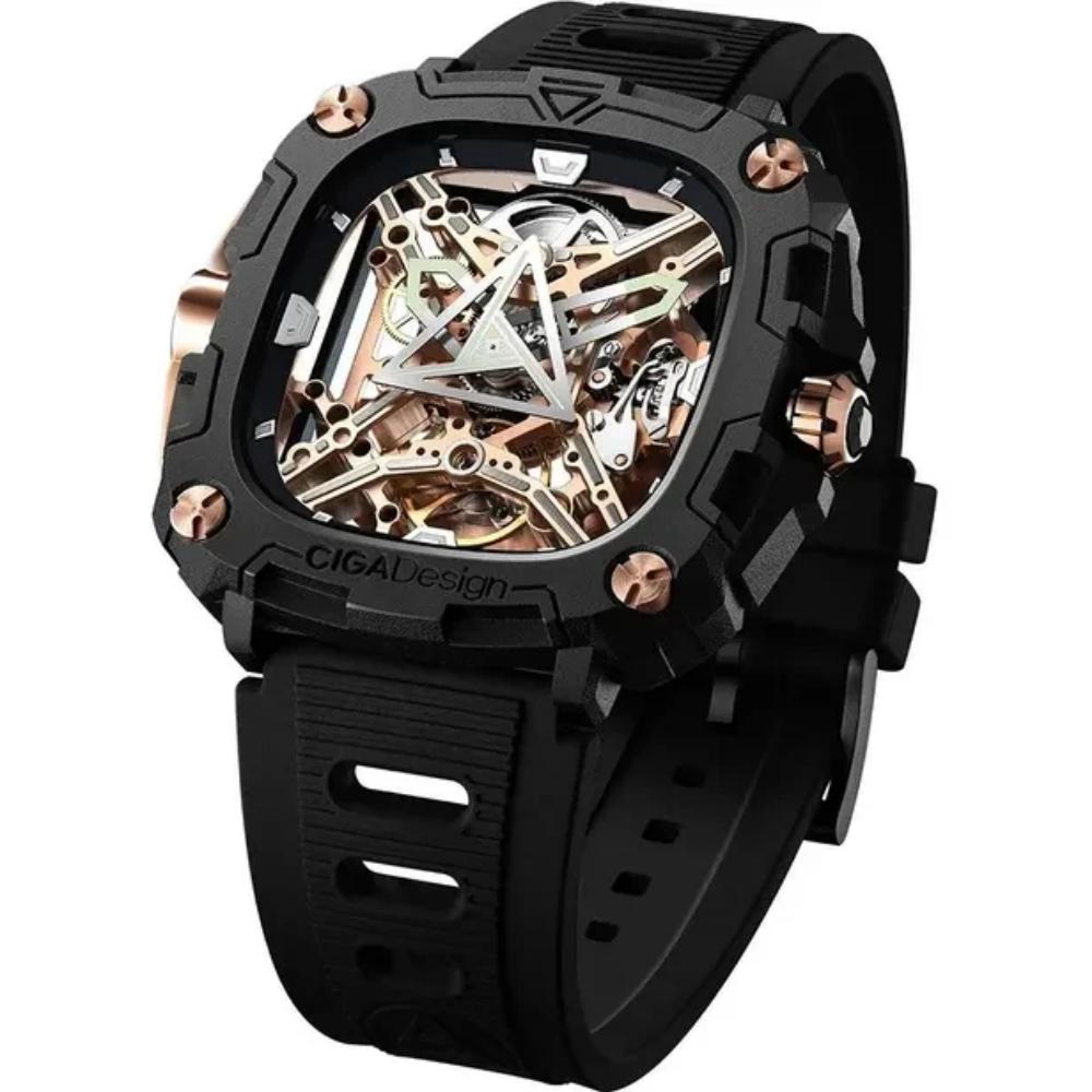 Relógio Masculino CIGA design Eye of Horus Gold X051 BR01 W5B