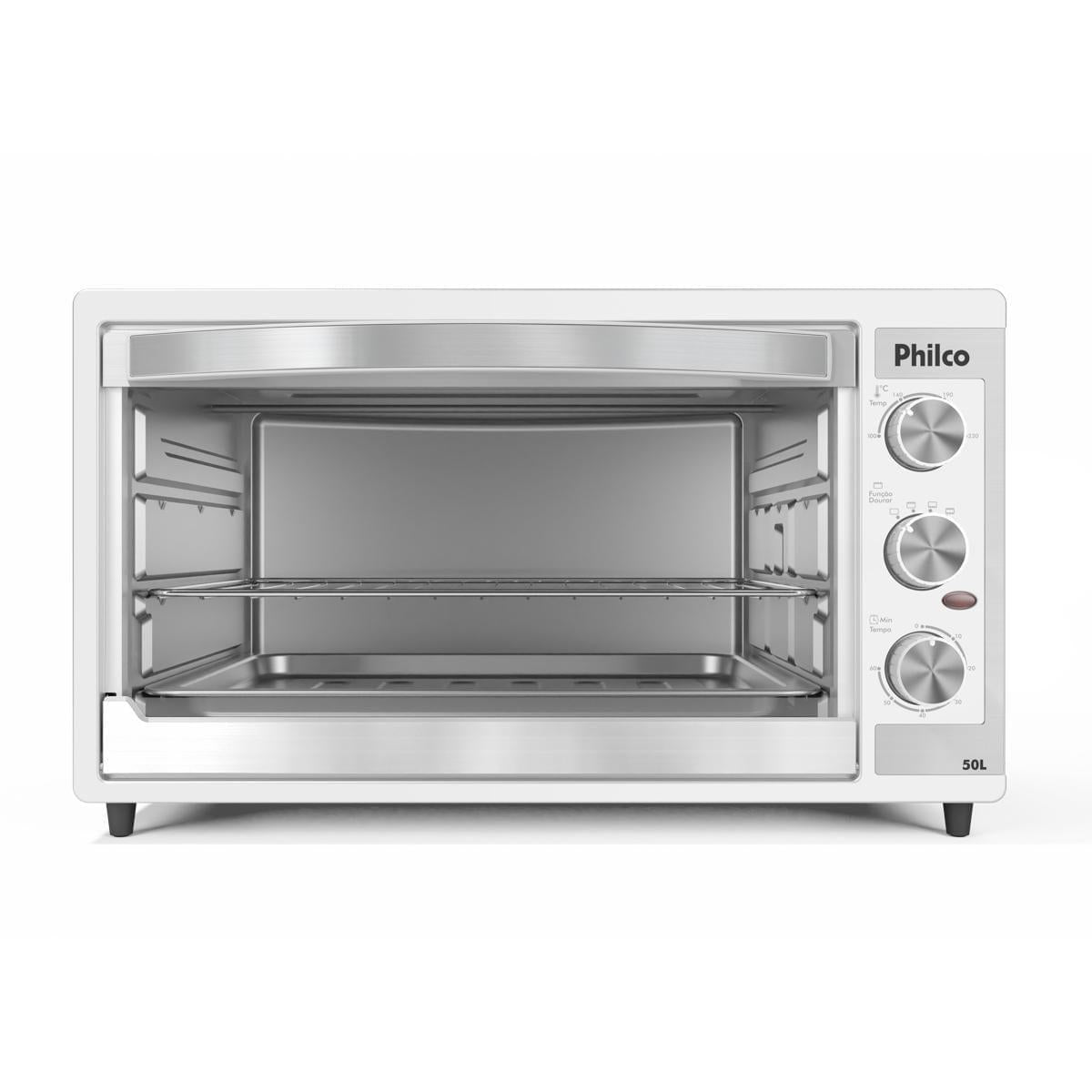 Forno Elétrico Philco 50L Branco Dupla Resistência PFE52B Branco 220V
