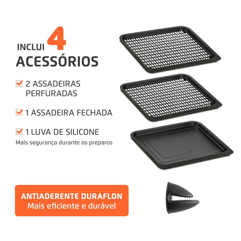 Fritadeira Air Fryer Forno Oven 12L Mondial Preto 2000W Afon-12L-Ab 220V