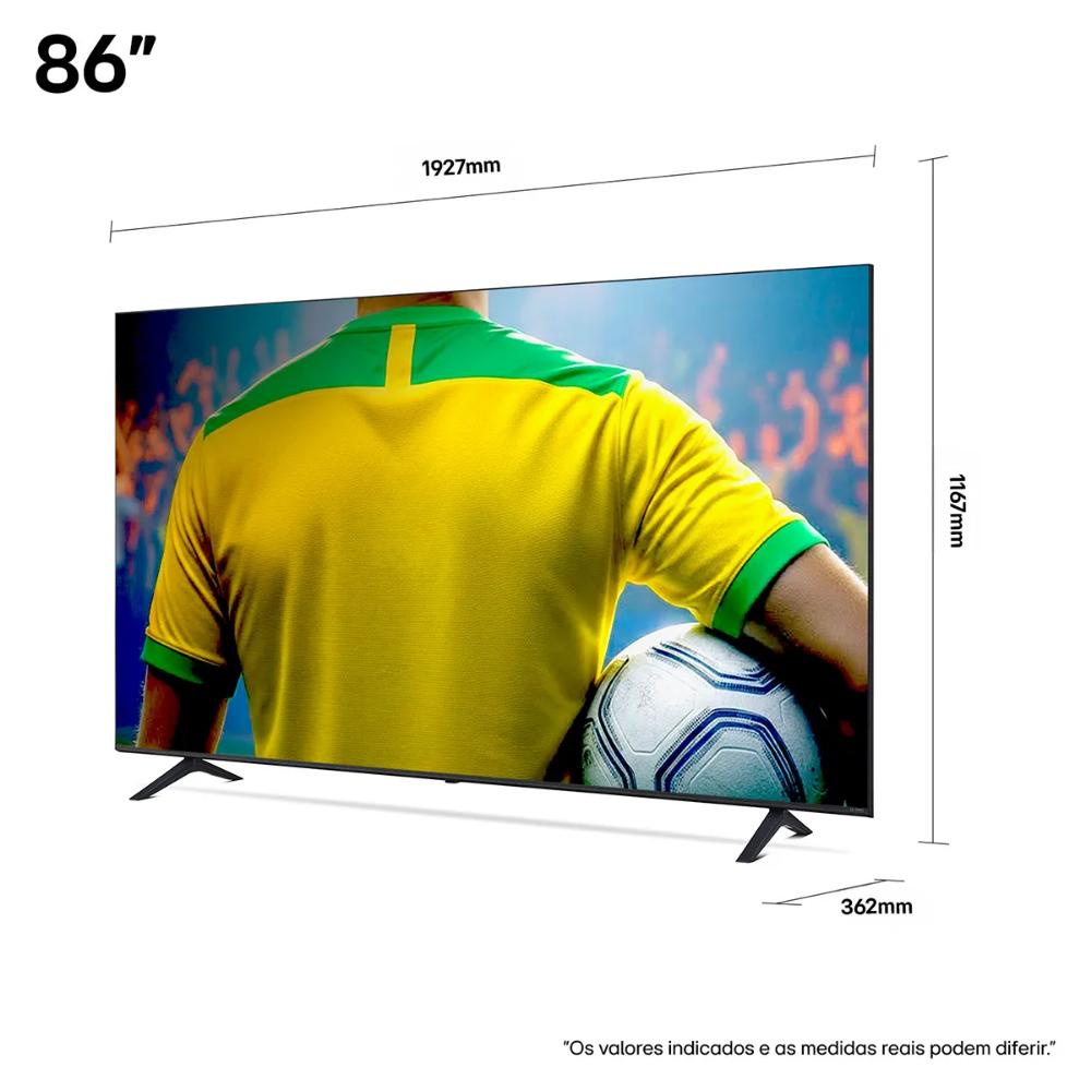 Smart TV LG 85 polegadas 4K UHD NANO AI NU850 85NU855BPSA.AWZ Dolby Digital AI Sound Pro