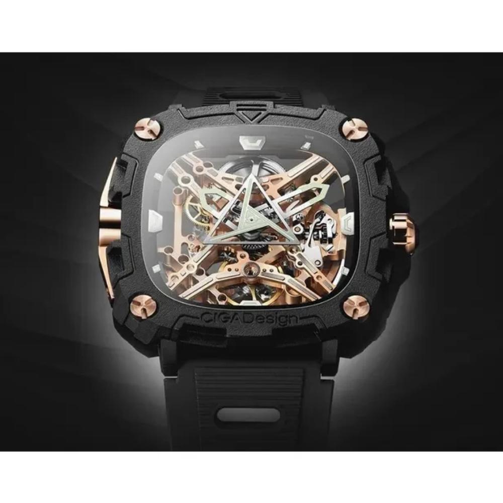 Relógio Masculino CIGA design Eye of Horus Gold X051 BR01 W5B