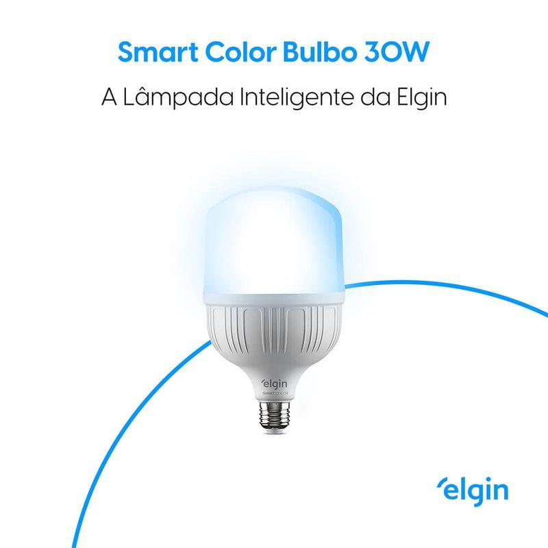 Lâmpada Led Smart 30W Compatível com Assistente com Controle por Voz e Cores RGB Bivolt