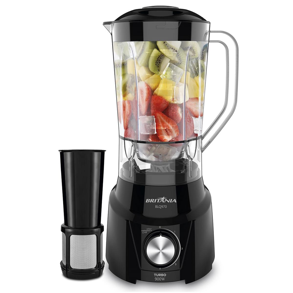 Liquidificador Britânia BLQ970P Turbo 900W Preto 127V