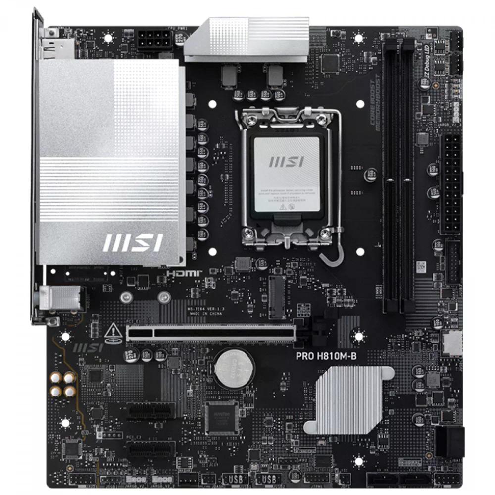 Placa Mãe MSI PRO H810M B LAN 2,5G PCIe 5.0 para Intel Core Ultra