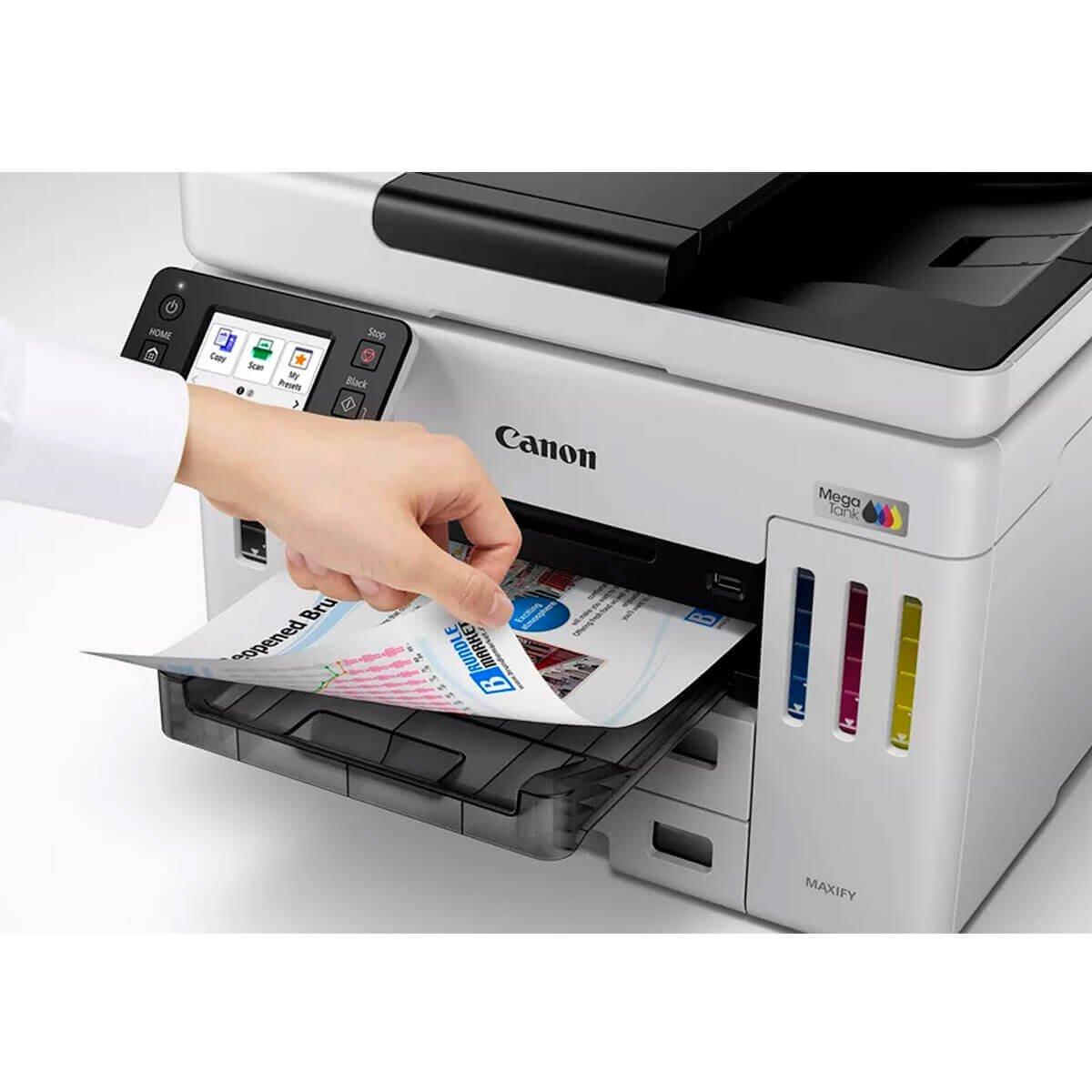 Impressora Canon Multifuncional Mega Tank Maxify GX7110 Branco Bivolt