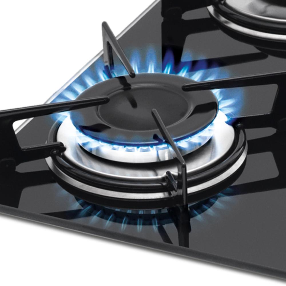 COOKTOP GÁS FISCHER 4 BOCAS VIDRO BIVOLT