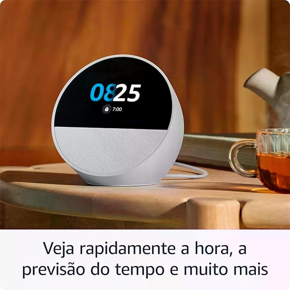 Echo Spot 2024 com Assistente Despertador Inteligente com Som Vibrante Preta
