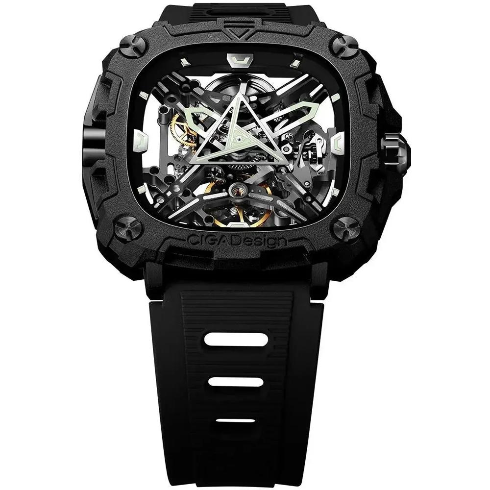 Relógio Masculino CIGA design Eye of Horus Black X051 BB01 W5B