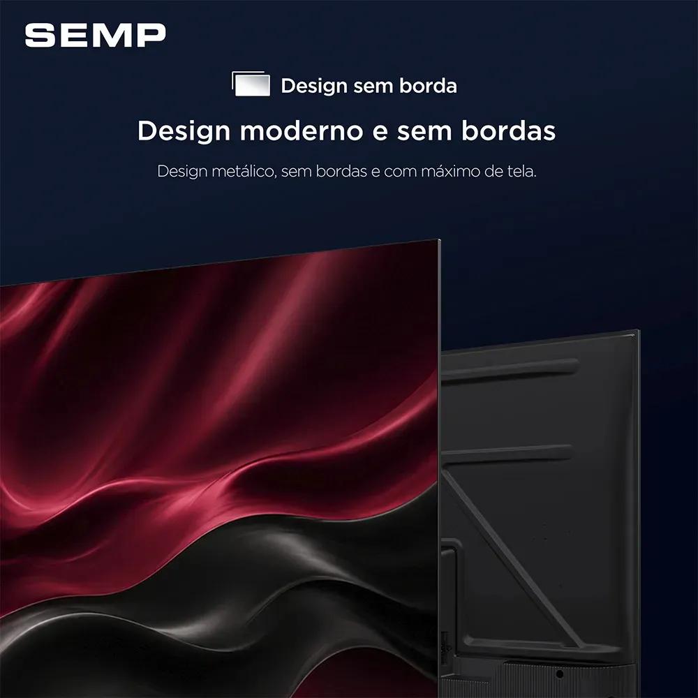 Smart TV 50 polegadas SEMP LED Full HD S42R Roku TV WiFi Dolby Audio Brilho até 240 Nits 50S42R