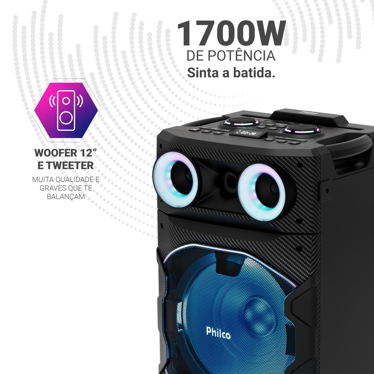 CAIXA DE SOM PHILCO 1700W PCX 7300