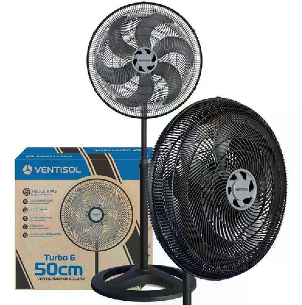 VENTILADOR OSC COL TURBO 6P 50CM PR 127V