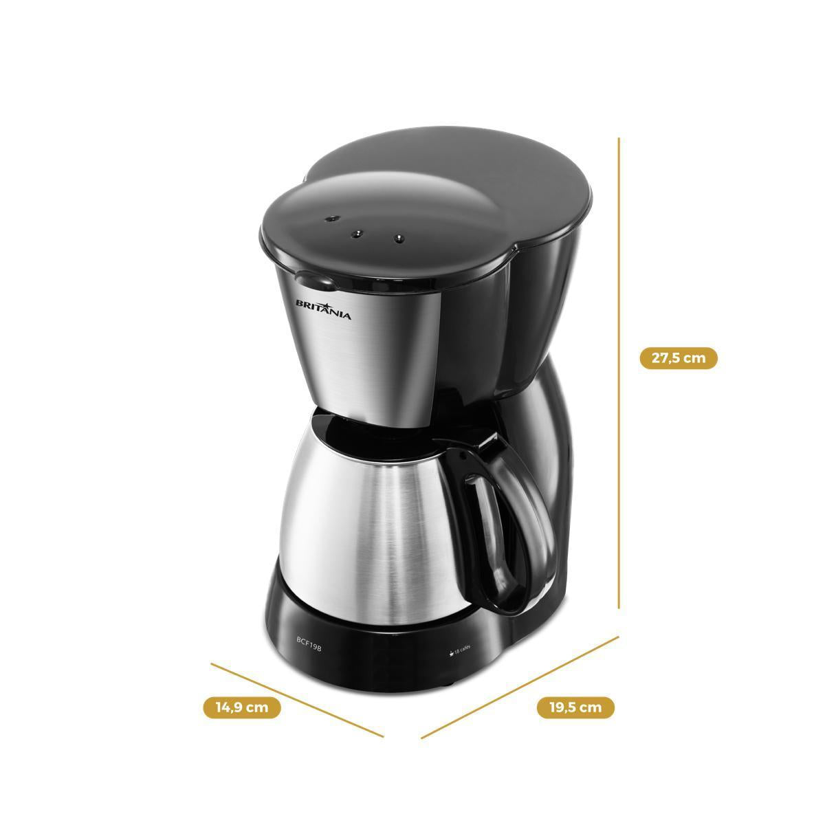 Cafeteira Britânia 18 Cafezinhos BCF19B 550W 220V