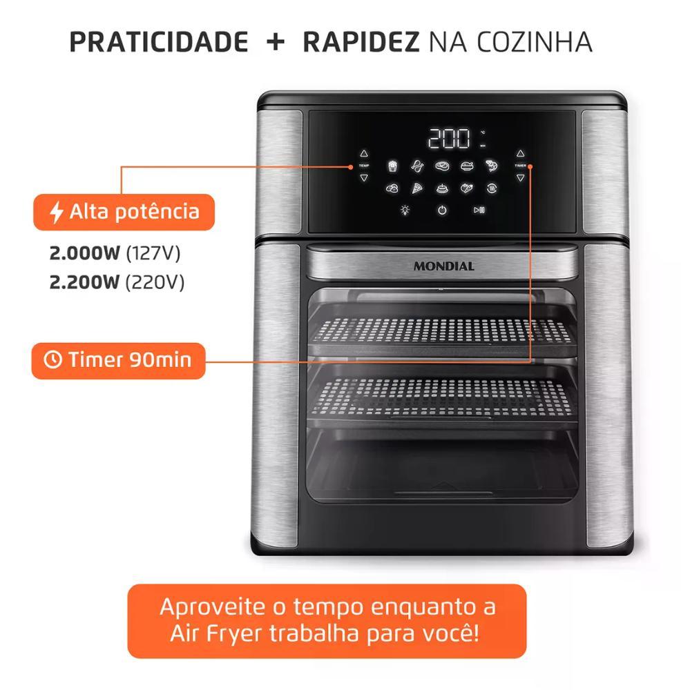 Fritadeira Air Fryer Oven 12L Mondial AFON-12L-BI 127V