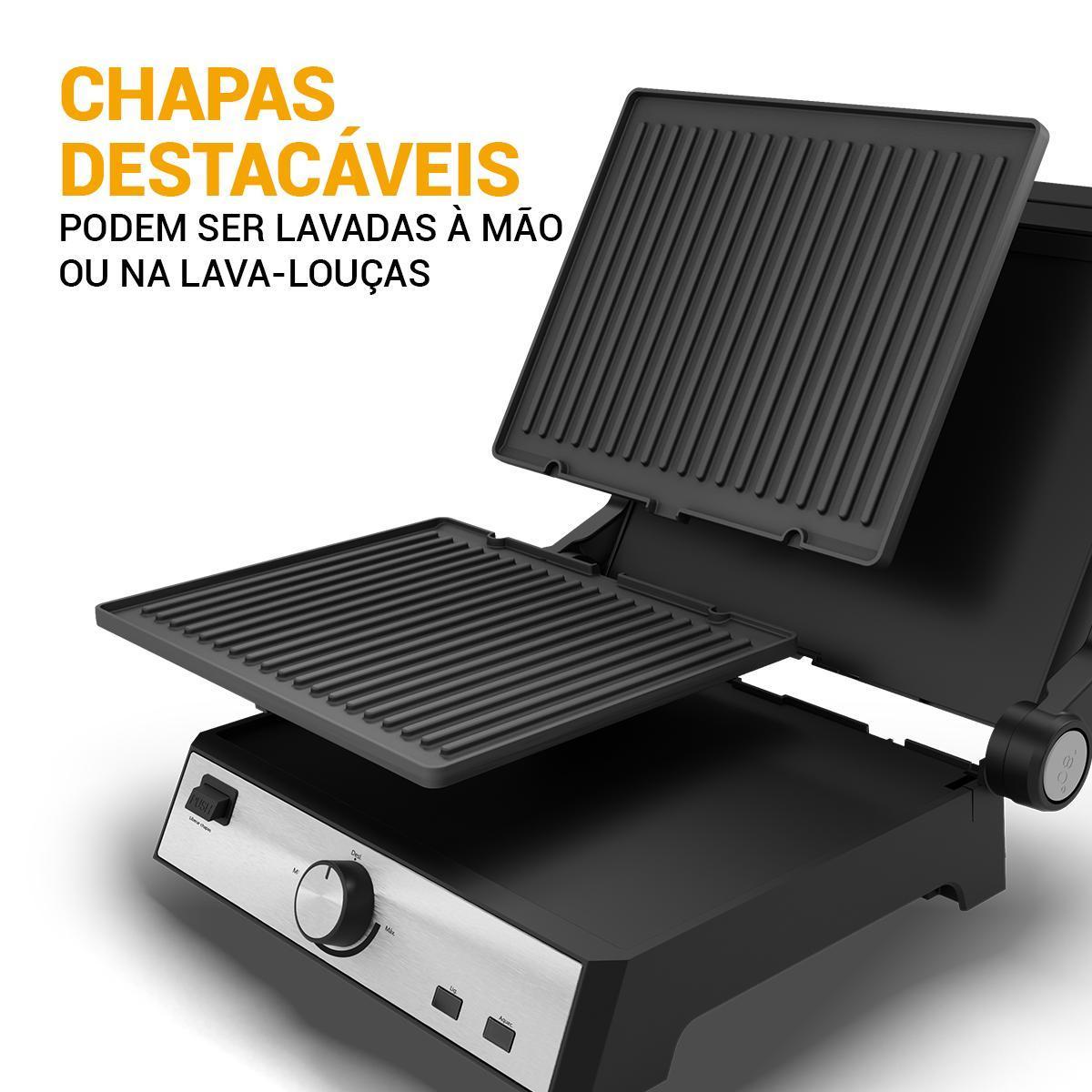 GRILL PHILCO PGR50A 2 EM 1 PRETO 127V
