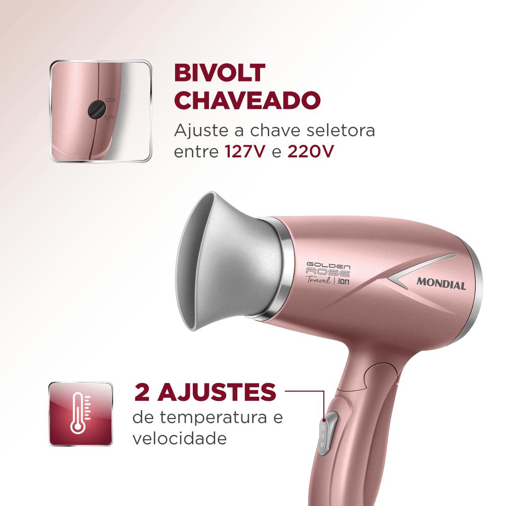 SECADOR DE CABELOS TRAVEL SC-47-GR