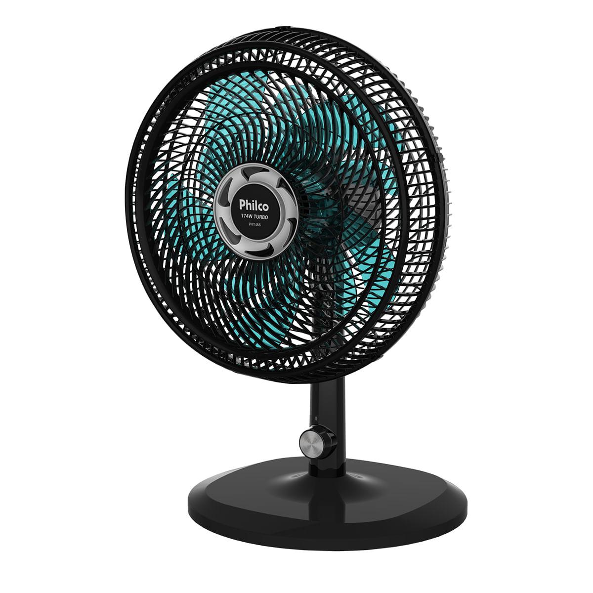 Ventilador de Mesa e Coluna Philco PVC45A 10 Pás 174W 127V Preto