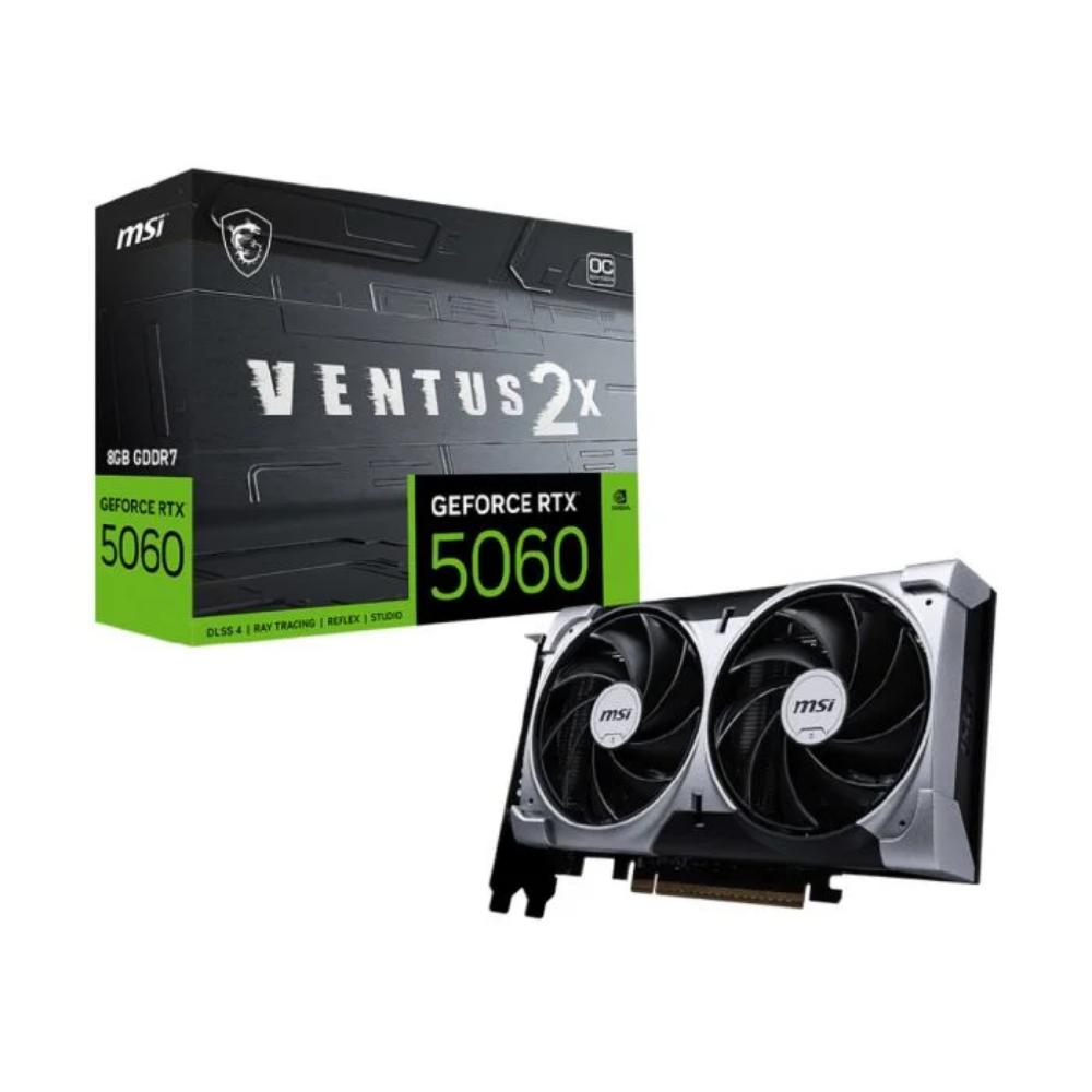 Placa de Vídeo MSI RTX 5060 Ventus 2X OC 8GB GDDR7 128bits