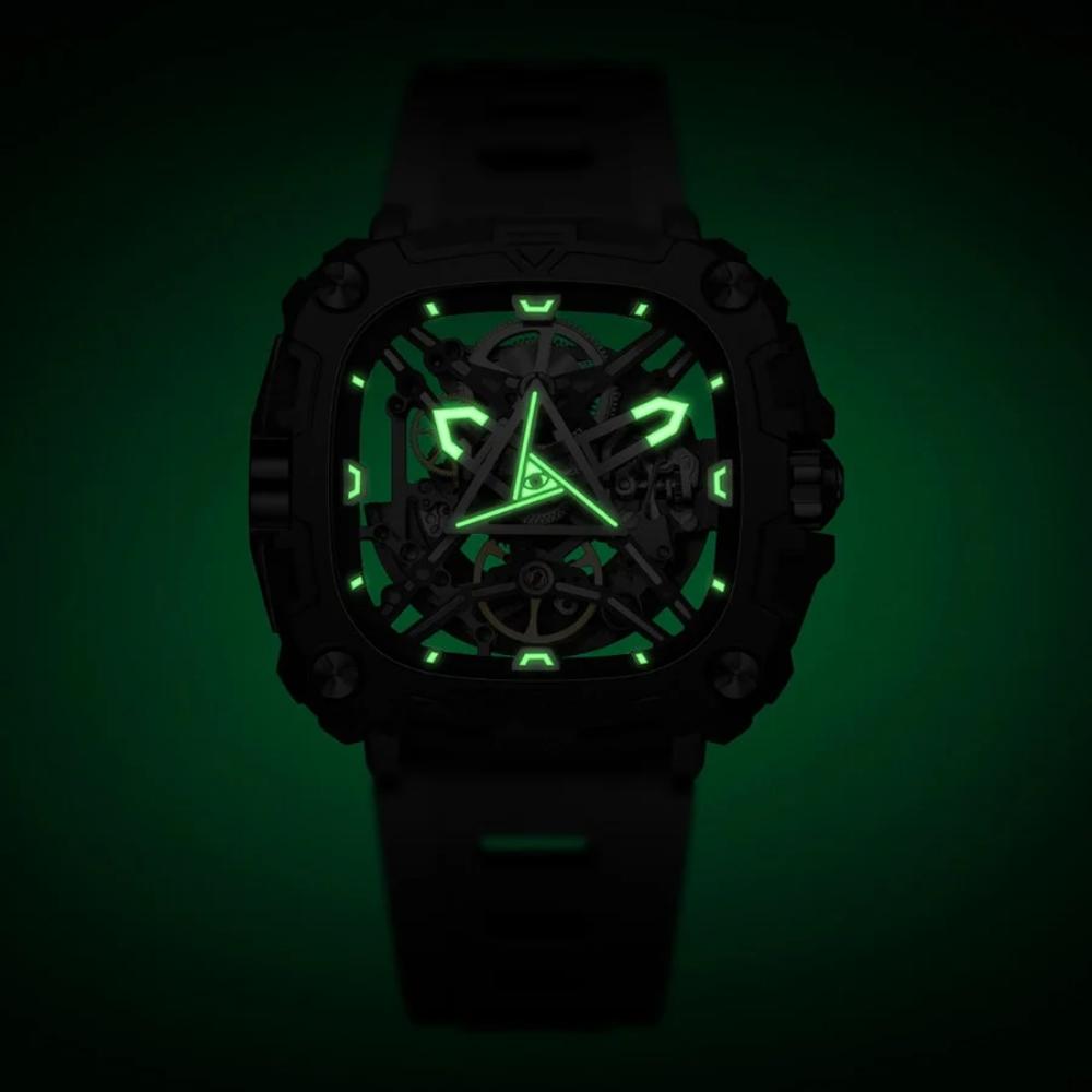 Relógio Masculino CIGA design Eye of Horus Prata X051 BS01 W5B