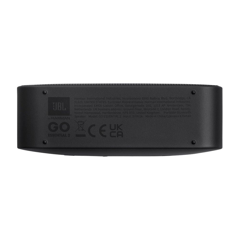 Caixa de Som Portátil JBL Go Essential 2, Bluetooth, 3.1W RMS, À Prova d'Água, Bateria de até 5 Horas, Preta - JBLGOES2BLKBR