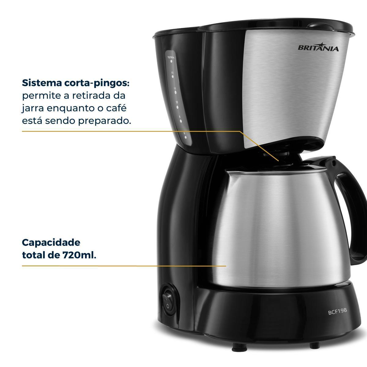 Cafeteira Britânia 18 Cafezinhos BCF19B 550W 220V