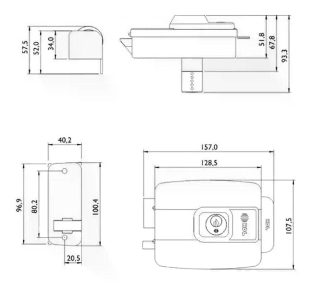 FECHADURA HDL C-90 AF PRETA 90.01.03.026