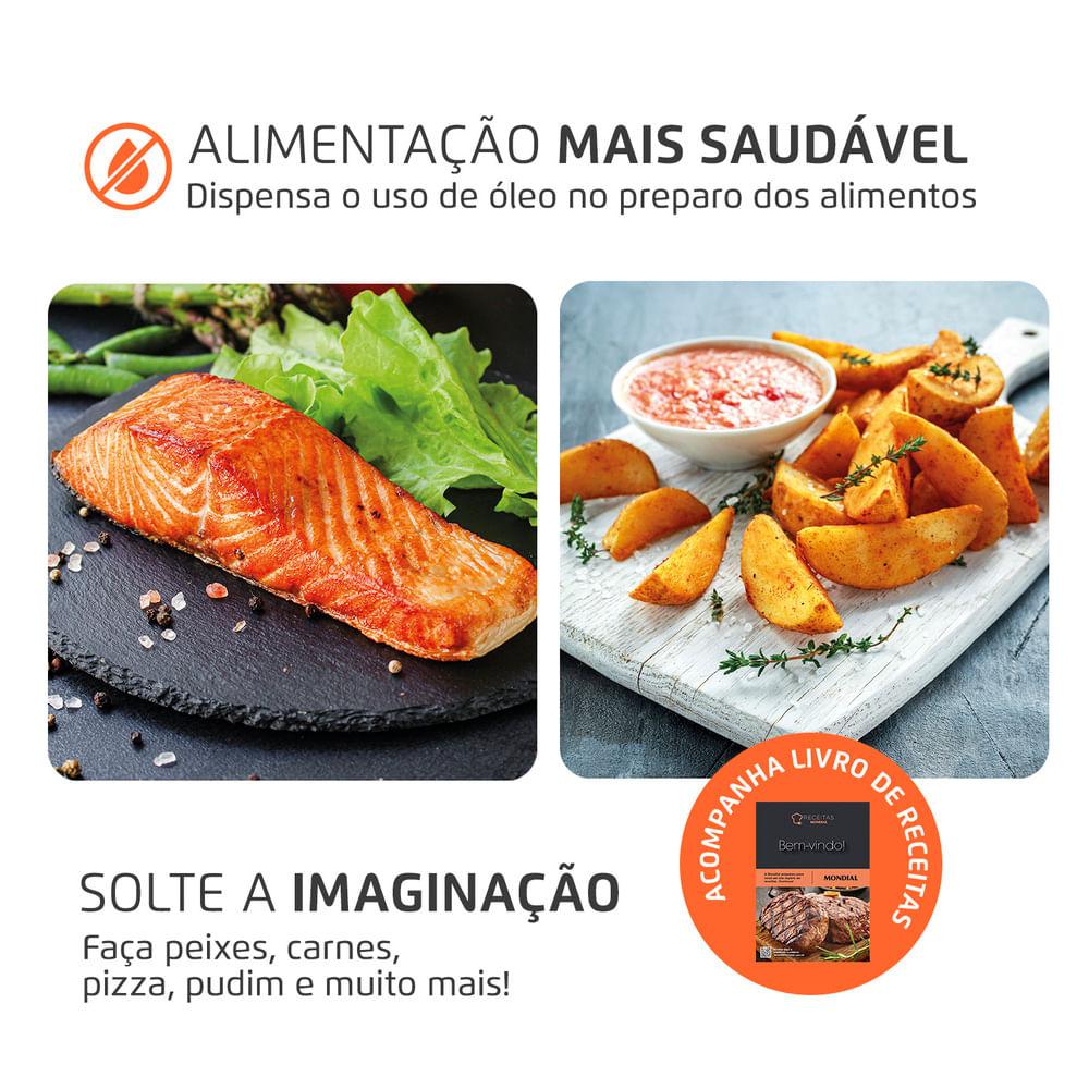 Fritadeira Air Fryer Forno Oven 12L Mondial Preto 2000W Afon-12L-Ab 220V