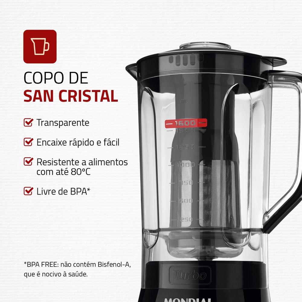 Liquidificador Mondial Turbo Power L-99 FB Preto - 220V