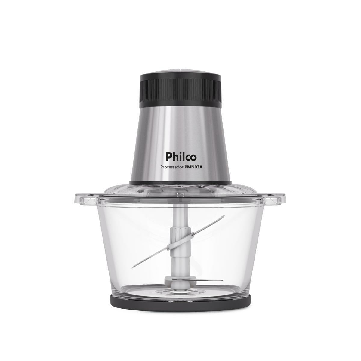 Processador Compacto Philco Jarra de Vidro 350W PMN03A 127V Inox
