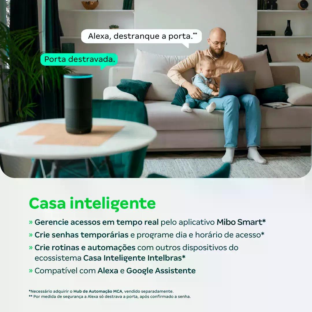 Fechadura Inteligente Intelbras sem Maçaneta MFR 7001V Preta