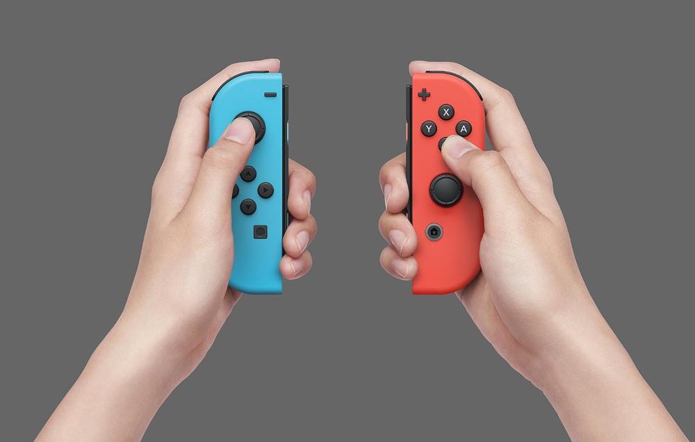 CONTROLE NINTENDO JOYCON AZUL/VERM NEON