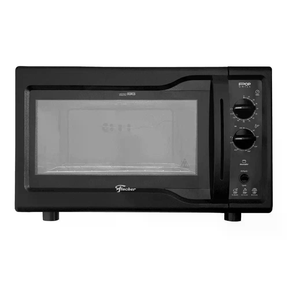 Forno Elétrico de Bancada Fischer Pop Grill 44 litros Preto 220V