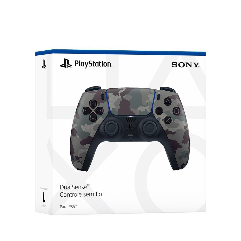 CONTROLE SEM FIO PS5 DUALSENSE GRAY CAMO