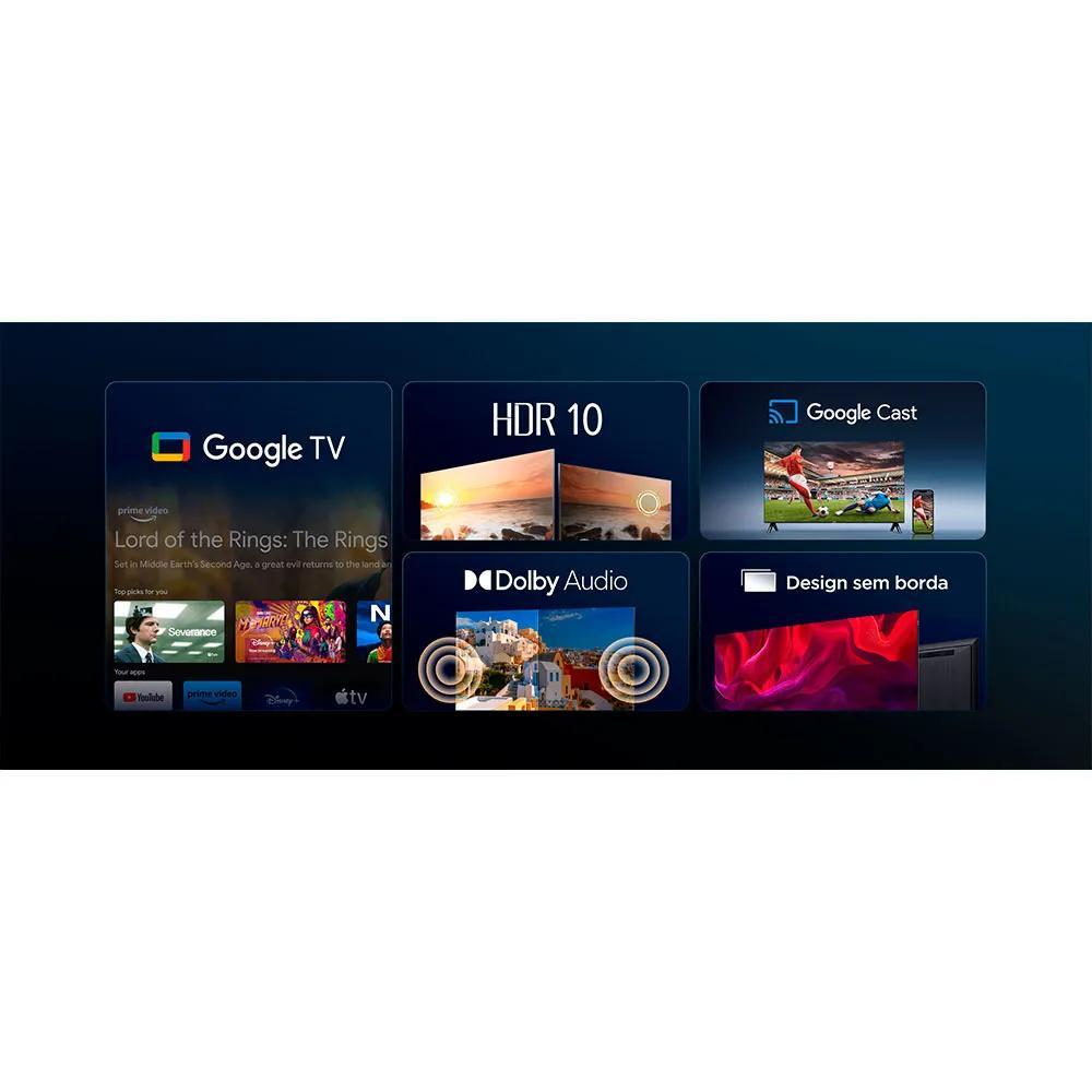 Smart TV LED 50 polegadas SEMP S42 Full HD 60Hz G–TV 50S42 HDR10 Preto Dolby Audio