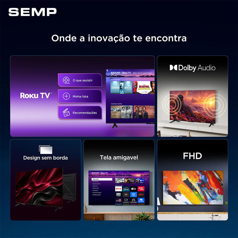 SMART TV SEMP  43” 43S42R FULL HD ROKU