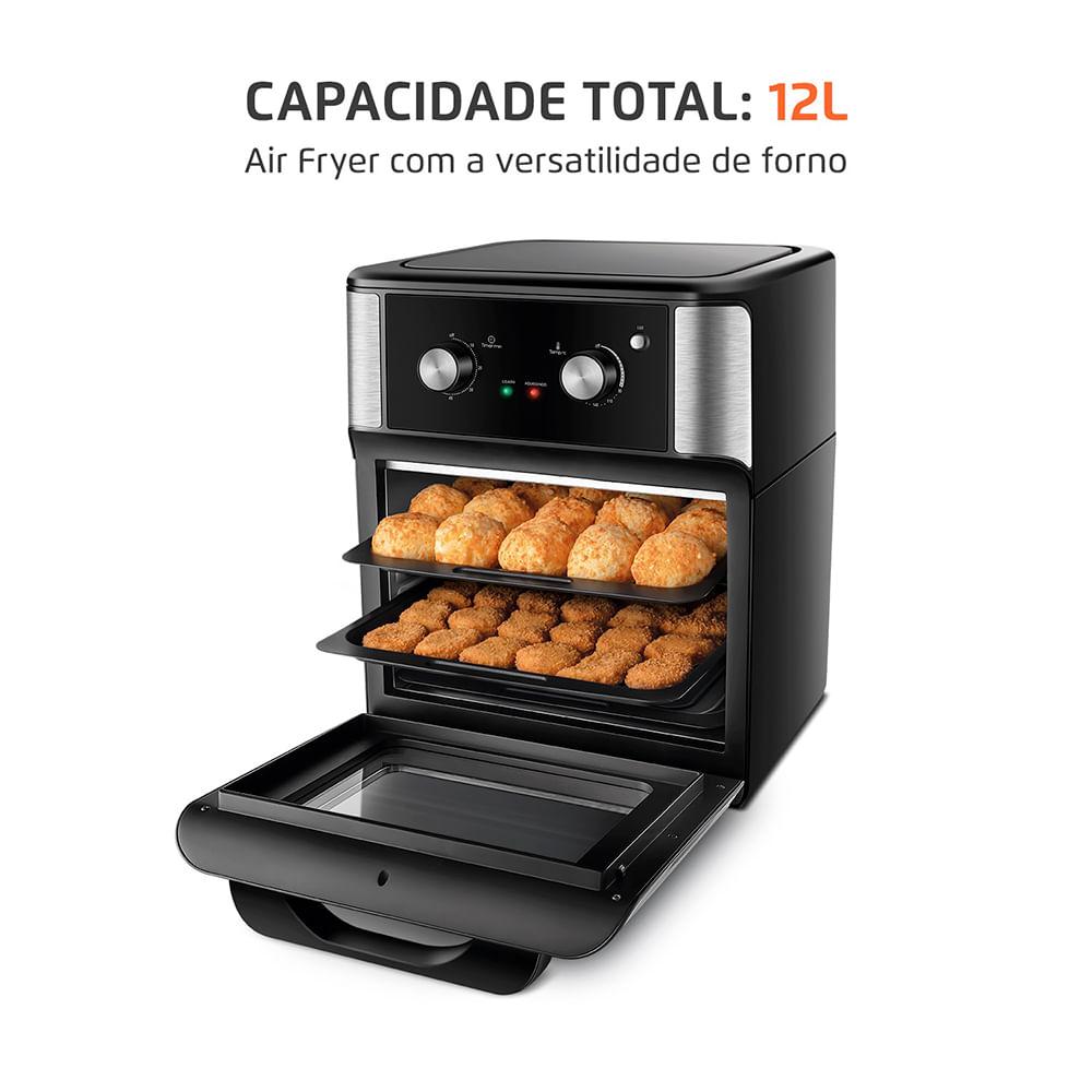 Fritadeira Air Fryer Forno Oven 12L Mondial Preto 2000W Afon-12L-Ab 220V