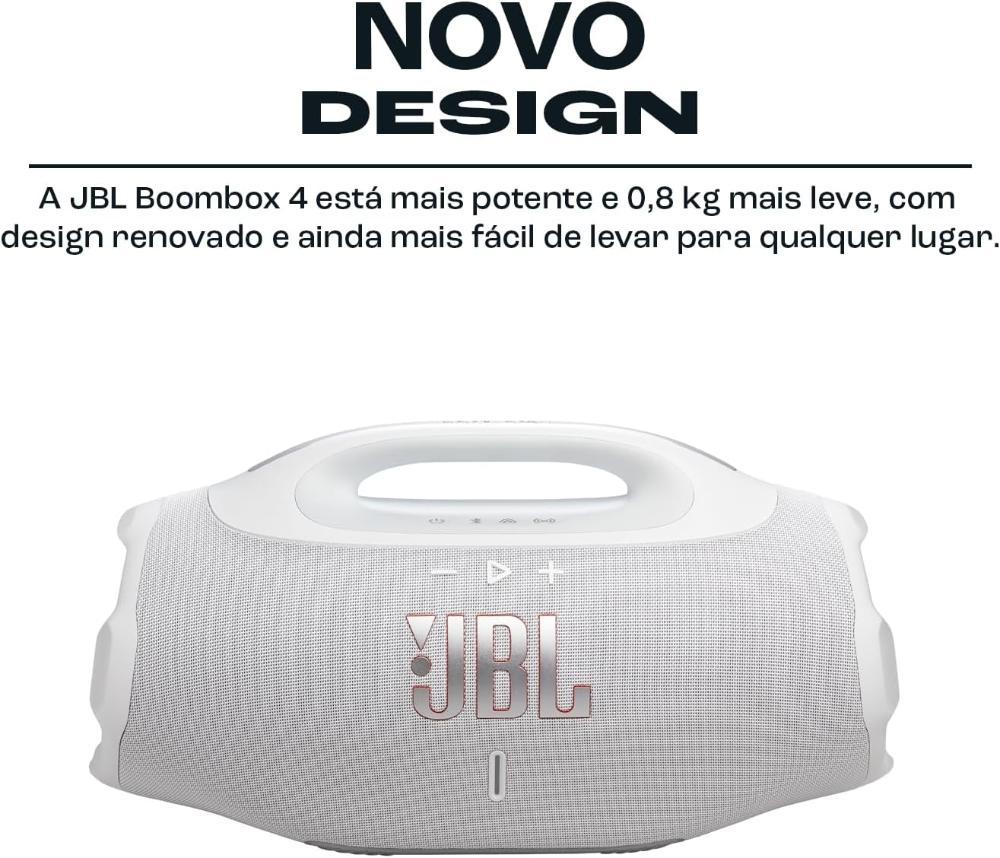 CAIXA SOM JBL BOOMBOX 4 BLUETOOTH BRANCA