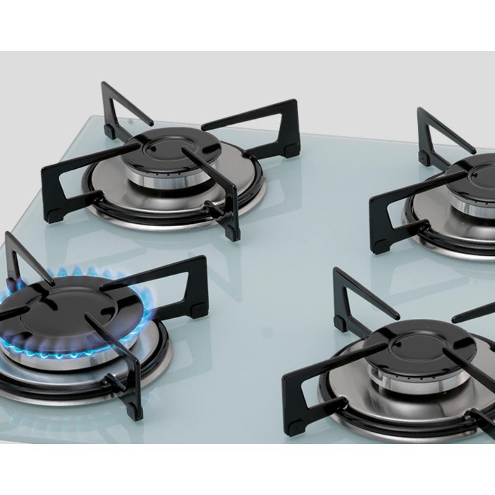 COOKTOP GÁS FISCHER 4 BOCAS VIDRO BIVOLT