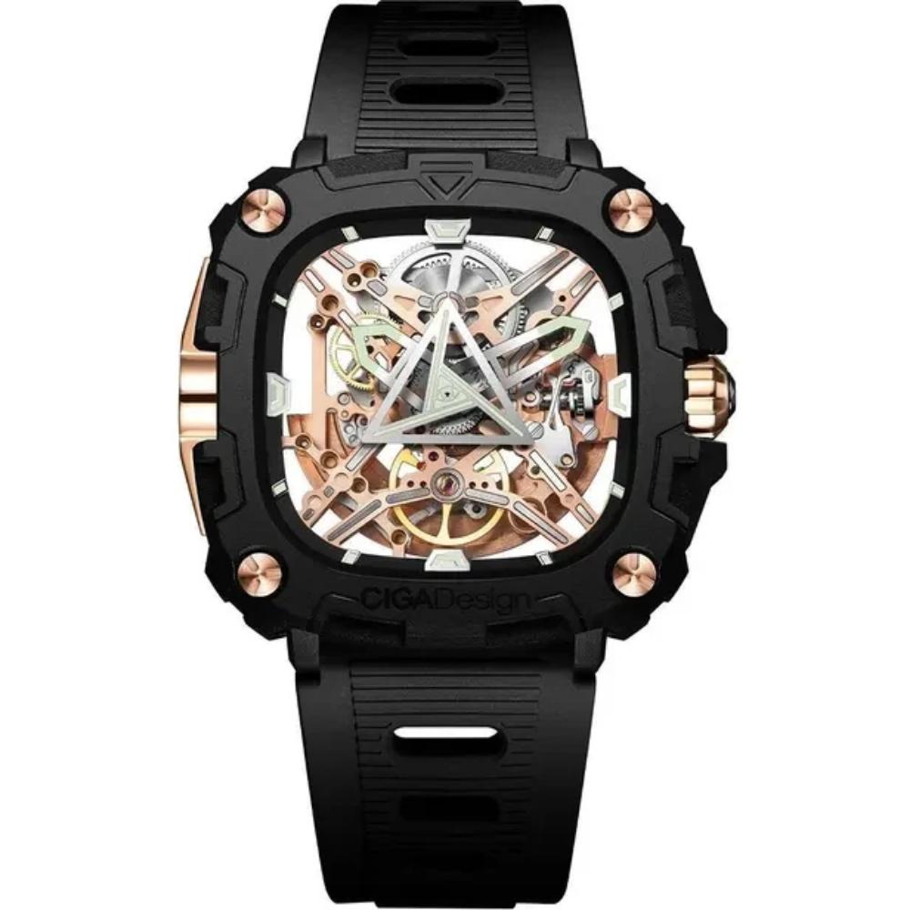 Relógio Masculino CIGA design Eye of Horus Gold X051 BR01 W5B