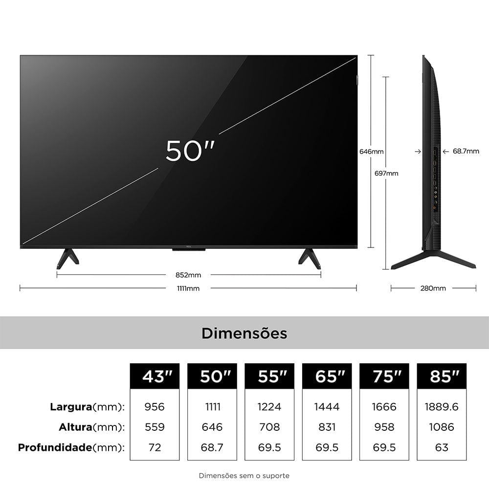 Smart TV LG 50 polegadas 4K UHD NANO AI LED com HDR e IA 50UN85CBPSA.BWZ HDR10 Dolby Digital