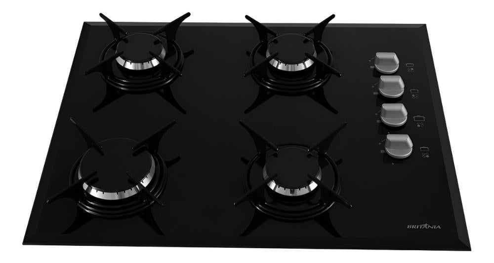 COOKTOP 4 BCS GAS PRETO BRITANIA BIVOLT
