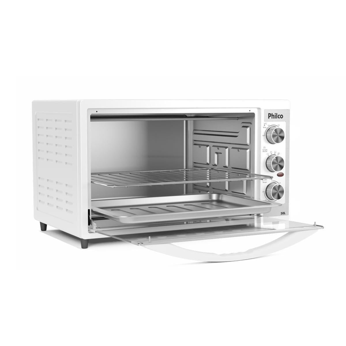 Forno Elétrico Philco 50L Branco Dupla Resistência PFE52B Branco 220V