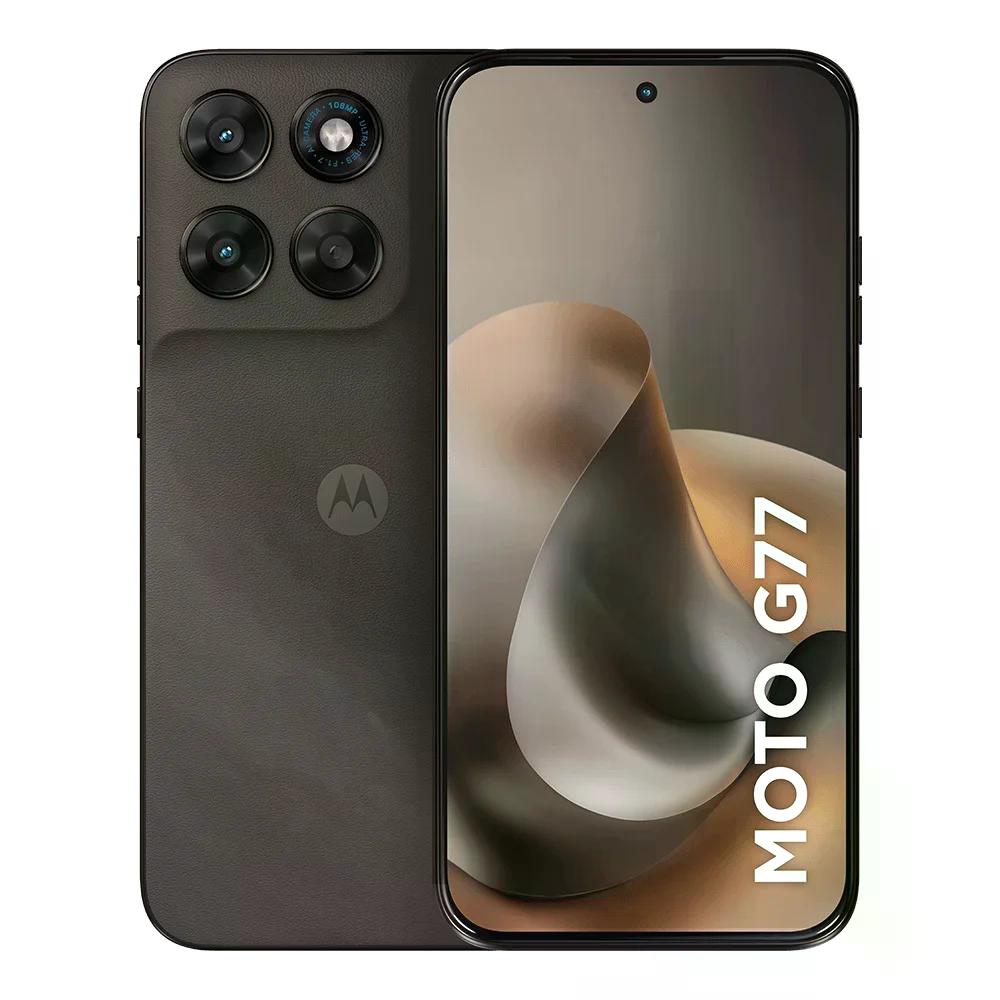 Smartphone Moto G77 5G 256GB 8GB + 16GB RAM Boost Marrom Tela 6,8 pol. Câmera Dupla 108MP